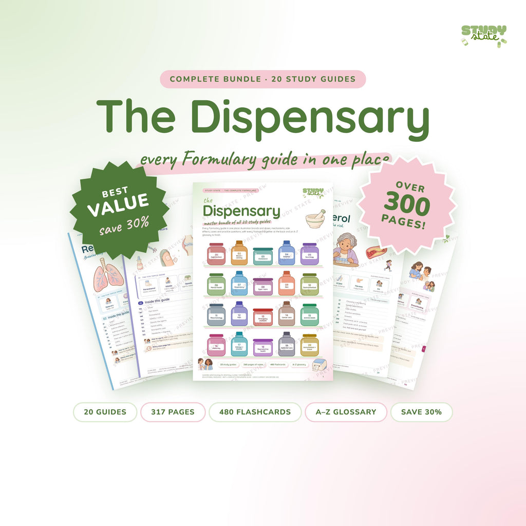 The Dispensary bundle: all 20 Study State pharmacology study guides