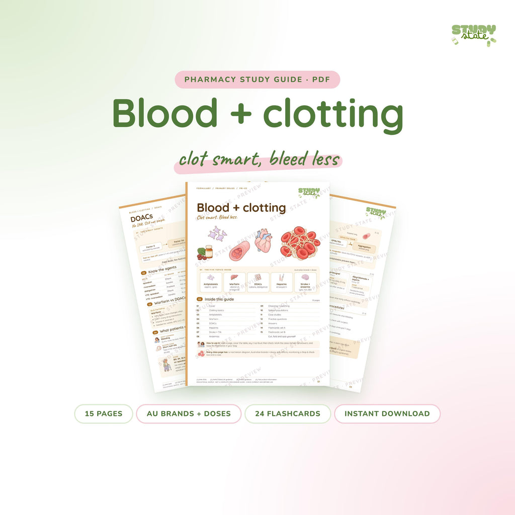 Blood + Clotting study guide PDF by Study State: cover and pages