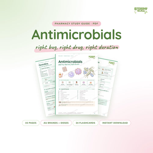 Antimicrobials study guide PDF by Study State: cover and pages
